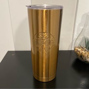 Starbucks Copper Tone Stainless Steel Tumbler 20oz.